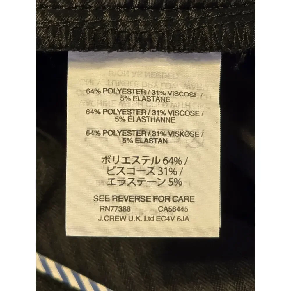 J Crew 365 Cameron Pants Womens Size 14 Black High Rise Office Career Classic